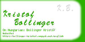 kristof bollinger business card